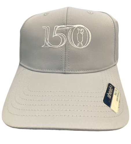 British Open Commemorative 150th Logo Light Grey Performance Tech Hat 