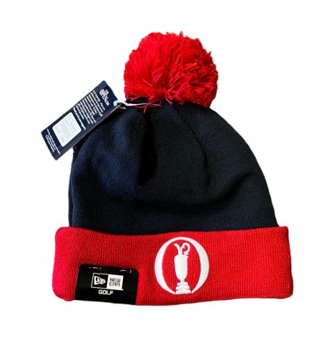 British Open Navy and Red New Era Beanie with PomPom 