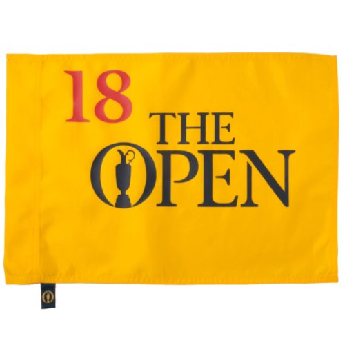 British Open Official Screen Printed Yellow Pin Flag 