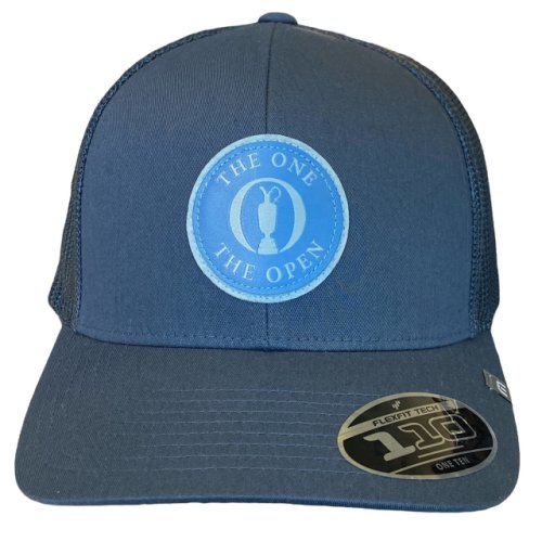 British Open The One Logo Patch Navy Mesh Snapback TravisMathew Hat 