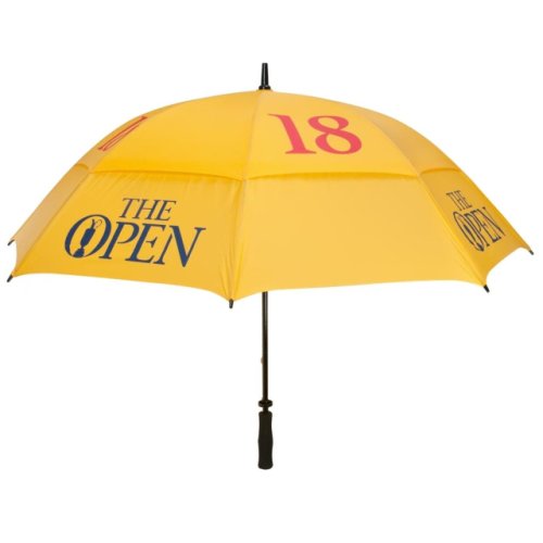 British Open Yellow Pin Flag Double Canopy Golf Umbrella 