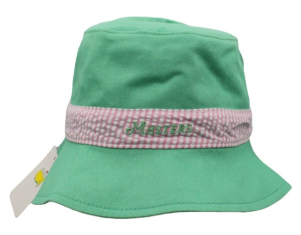Infant Masters Reversible Seersucker Mint Green Bucket Hat 