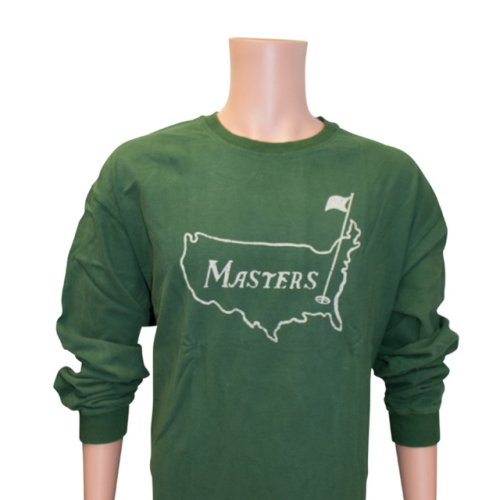 Masters 1934 Collection Green & Cream Vintage Large Logo Sweater 