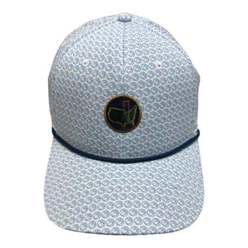 Masters 1934 Collection White Performance Rope Hat with Mini Print and Berckmans Place Logo Embroidery 