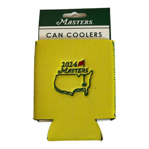 Masters 2024 Yellow Can Cooler Koozies 2 Pack 