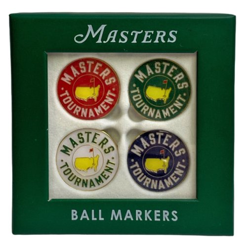 Masters 4-Pack Ball Markers - Varsity Letters Style - Limited Quantity 