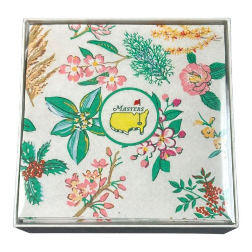 Masters Augusta Flowers Cocktail Napkin Set of 40 
