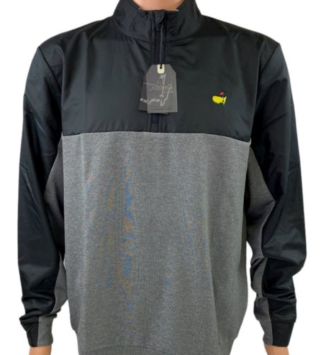 Masters Black and Grey Hybrid Wind Performance Tech 1/4 Zip Pullover 