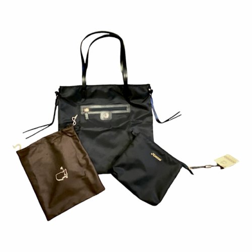 Masters Black Made in Italy Collection Nylon Packable Tote Bag 