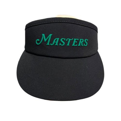 Masters Black Performance Tech Classic Visor with Raised Rubber Wordmark and Logo 