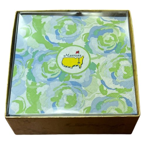 Masters Blue and Green Floral Cocktail Napkin Set 