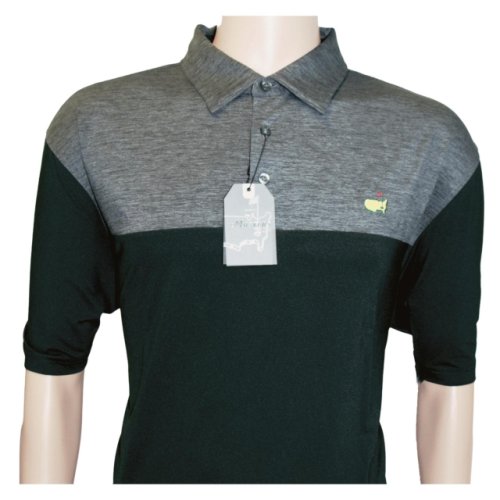 Masters Charcoal and Black Block Performance Tech Shirt 