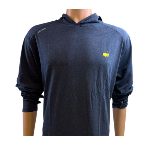 Masters Classic Navy Heather Organic Cotton Blend Performance Lightweight Hoodie 