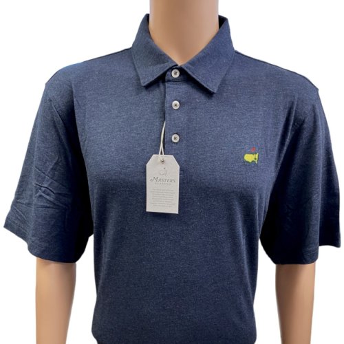 Masters Classics Collection Navy Heather Pima Cotton Blend Polo 