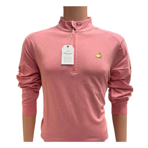 Masters Classics Coral Pink Heather Lightweight Performance Cotton Blend 1/4 Zip Pullover 