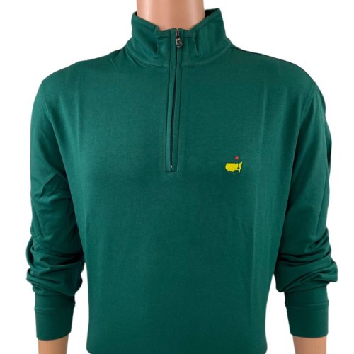 Masters Clubhouse Collection Cotton Blend 1/4 Zip Pullover - Evergreen 