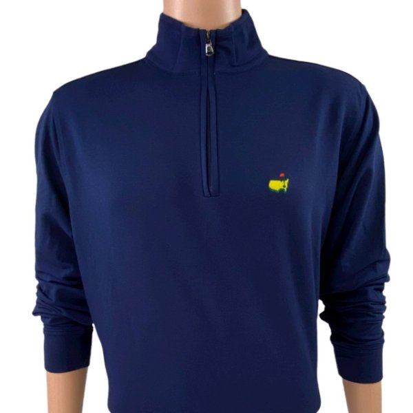 Masters Clubhouse Collection Cotton Blend 1/4 Zip Pullover - Navy 