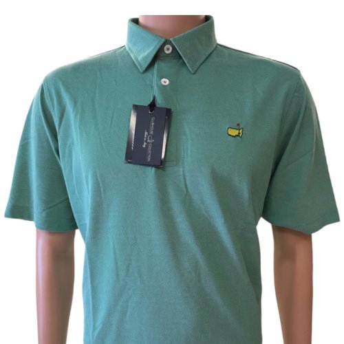 Masters Clubhouse Collection Green Jacquard Knit Polo 