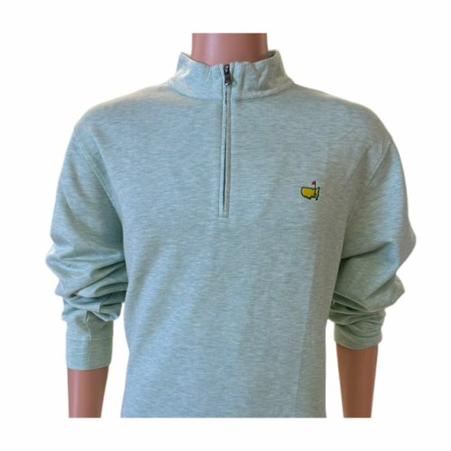 Masters Clubhouse Collection Light Green Heather Modal Blend Performance 1/4 Zip Pullover 