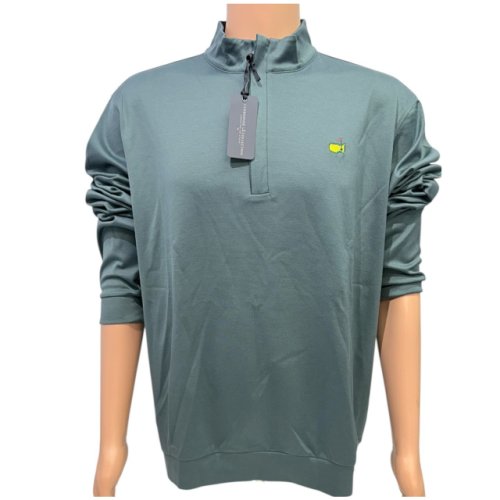 Masters Clubhouse Dark Green Textured 1/2 Zip Pullover 