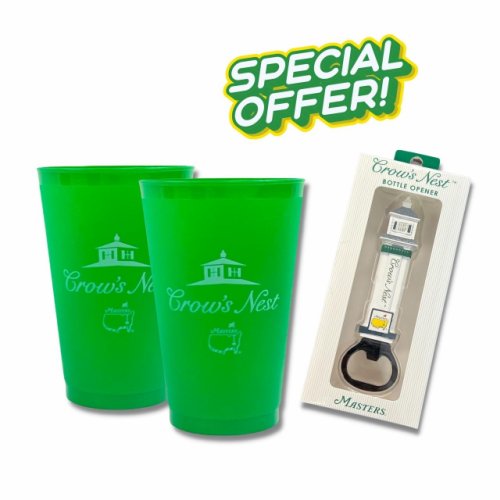 Masters Crow's Nest Party Gift Bundle with Bottle Opener and Two Plastic Cups 