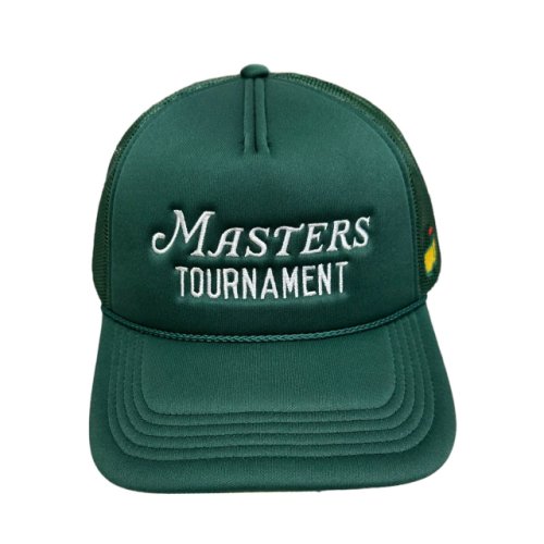 Masters Dark Green Embroidered Puffy Trucker Mesh Back Rope Hat 