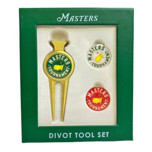 Masters Divot Tool with Two Extra Ball Markers - Varsity Letters Style - Limited Quantity 