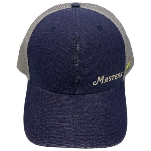 Masters Faded Navy Cotton Canvas Structured Mesh Back Hat