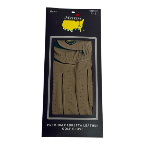 Masters FootJoy Men's Regular Left Hand Tan Cabretta Leather Golf Glove - SIZED 