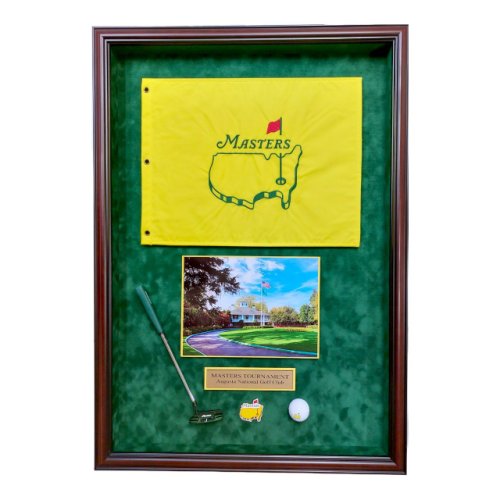 Masters Framed Pin Flag Augusta National Golf Club Deluxe Shadowbox