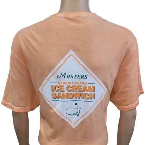 Masters Georgia Peach Ice Cream Sandwich Concessions Icons Garment Dyed T-Shirt 