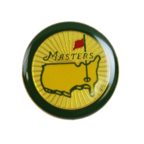 Masters Green and Gold Ball Marker with Stem 