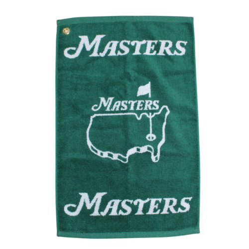 Masters Green and White Woven Golf Bag Towel 