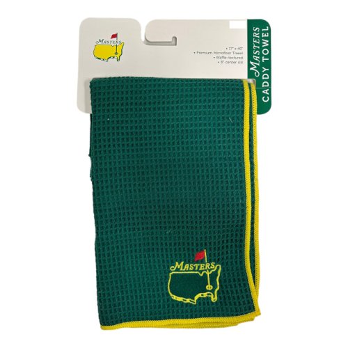Masters Green Caddy Towel with Yellow Trim 