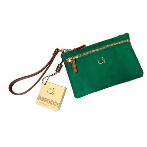 Masters Green Made in Italy Collection Nylon Zippered Wristlet 