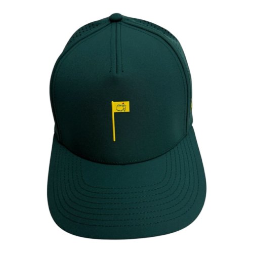 Masters Green Performance Hat with Iconic Yellow Flag and Perforated Back 