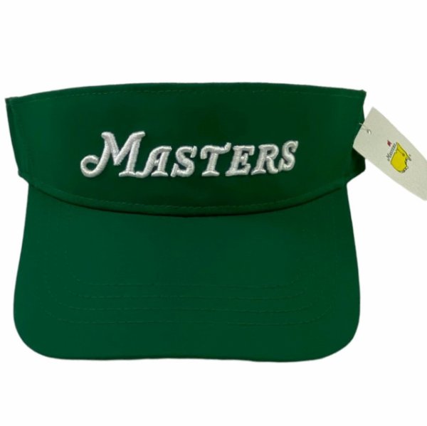 Masters Green Performance Visor with Raised Lettering 