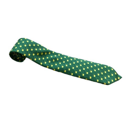 Masters Green Tie With Yellow Logos 
