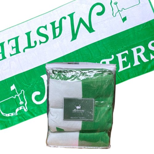 Masters Home Collection Green and White Beach Towel 
