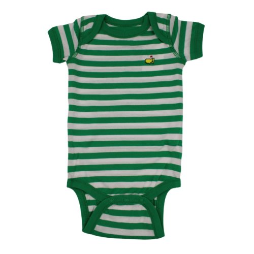 Masters Infant Green & White Striped Onesie 