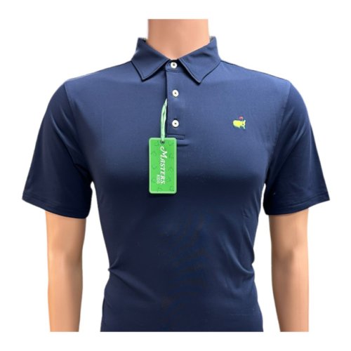 Masters Kids Youth Performance Tech Navy Blue Polo Golf Shirt 