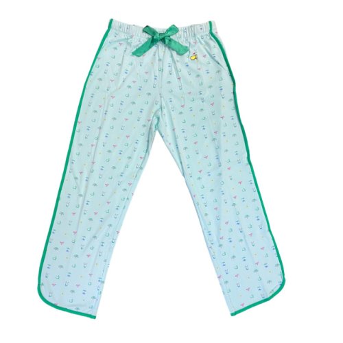 Masters Ladies Magnolia Lane Light Green Pajama Pants with Icons 