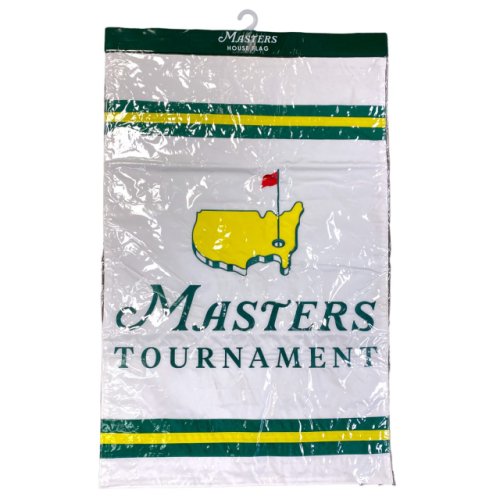 Masters Large White House Flag with Green and Yellow Stripes 