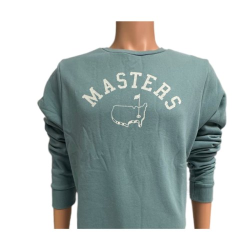 Masters Light Blue Cotton Blend Crewneck Sweatshirt with White Printed Logo