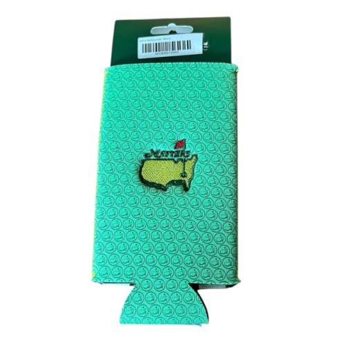 Masters Light Green and Light Blue Can Coolers Koozie Set with Map Design 