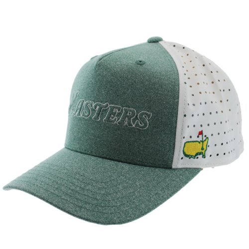 Masters Light Green Heather & White Perforated Performance Tech Hat 