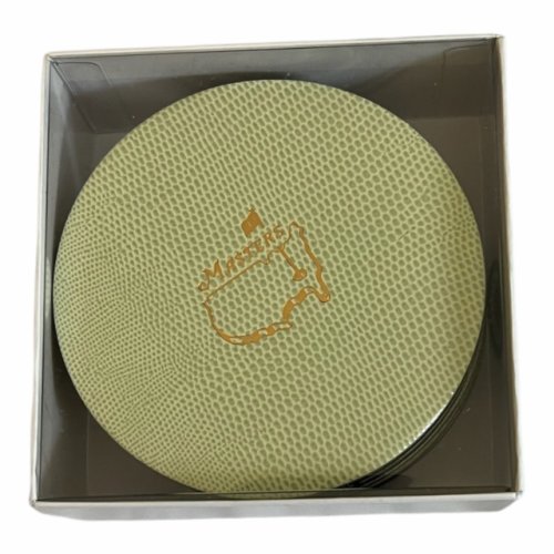 Masters Light Green Round Coasters Set of 8 