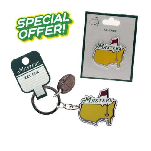 Masters Logo Small Gift Bundle with Keychain and Magnet 