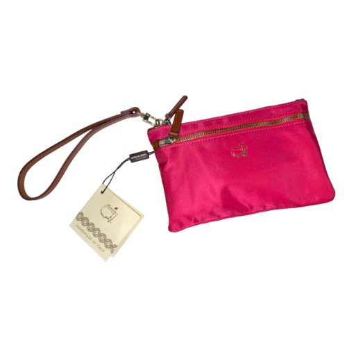 Masters Magenta Made in Italy Collection Nylon Zippered Wristlet 