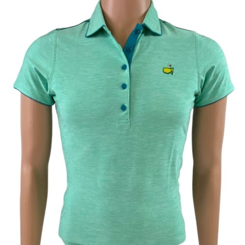 Masters Magnolia Lane Mint Performance Tech Polo with Turquoise Trim 